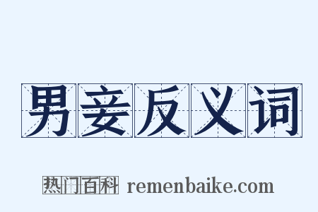 男妾反义词是什么意思的图片